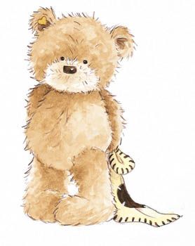 Blanket clipart plush. Popcorn the bear with