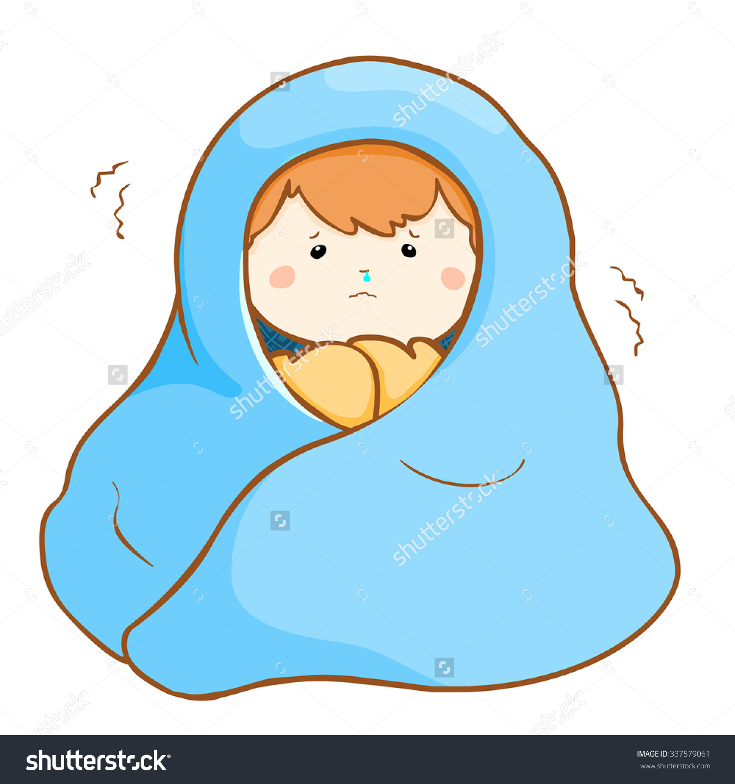 sleeping clipart warm blanket