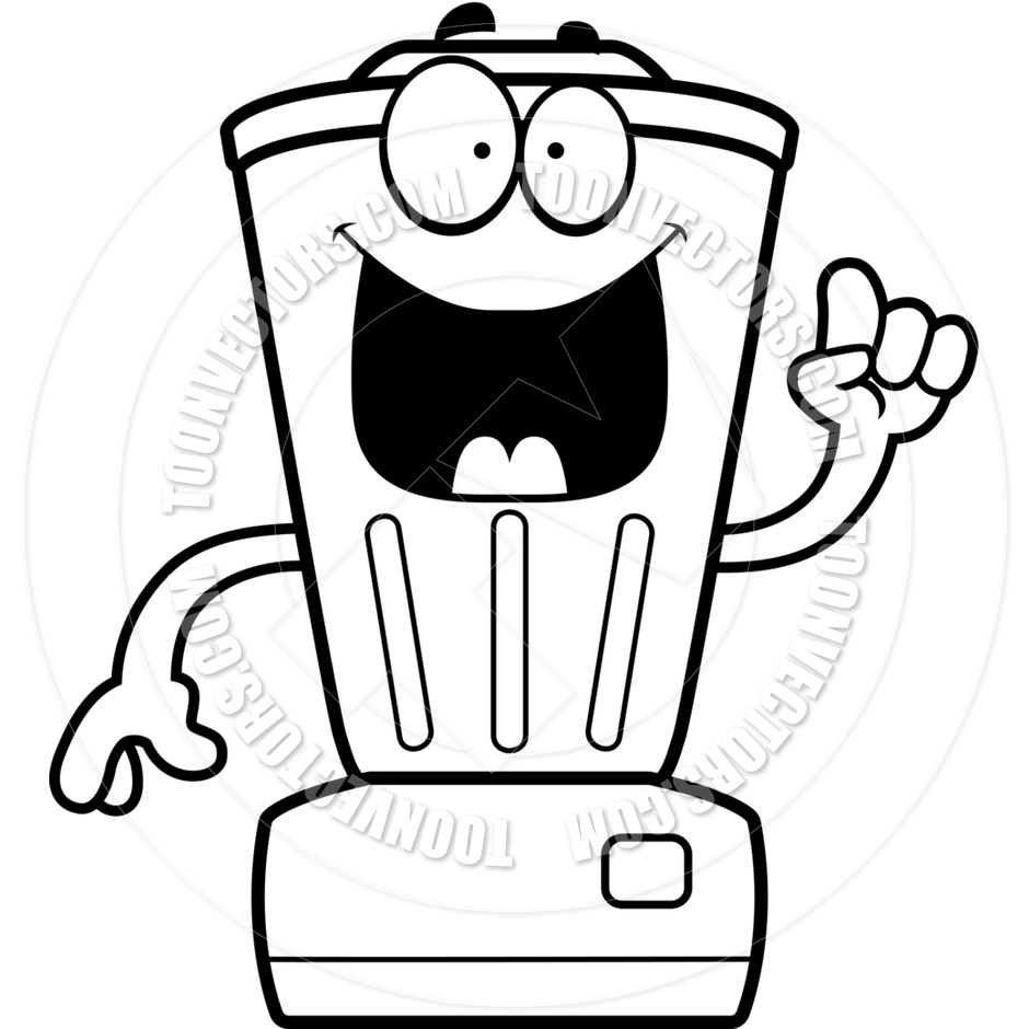 Blender clipart drawing. Cartoon pencil and in