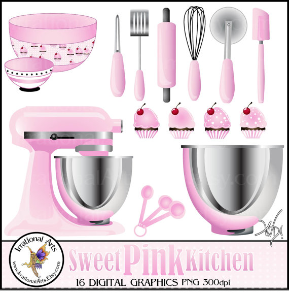 Sweet pink graphics baking. Blender clipart kitchen supply