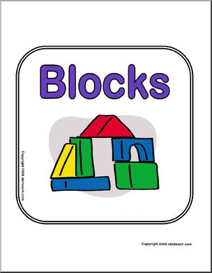 blocks clipart block center