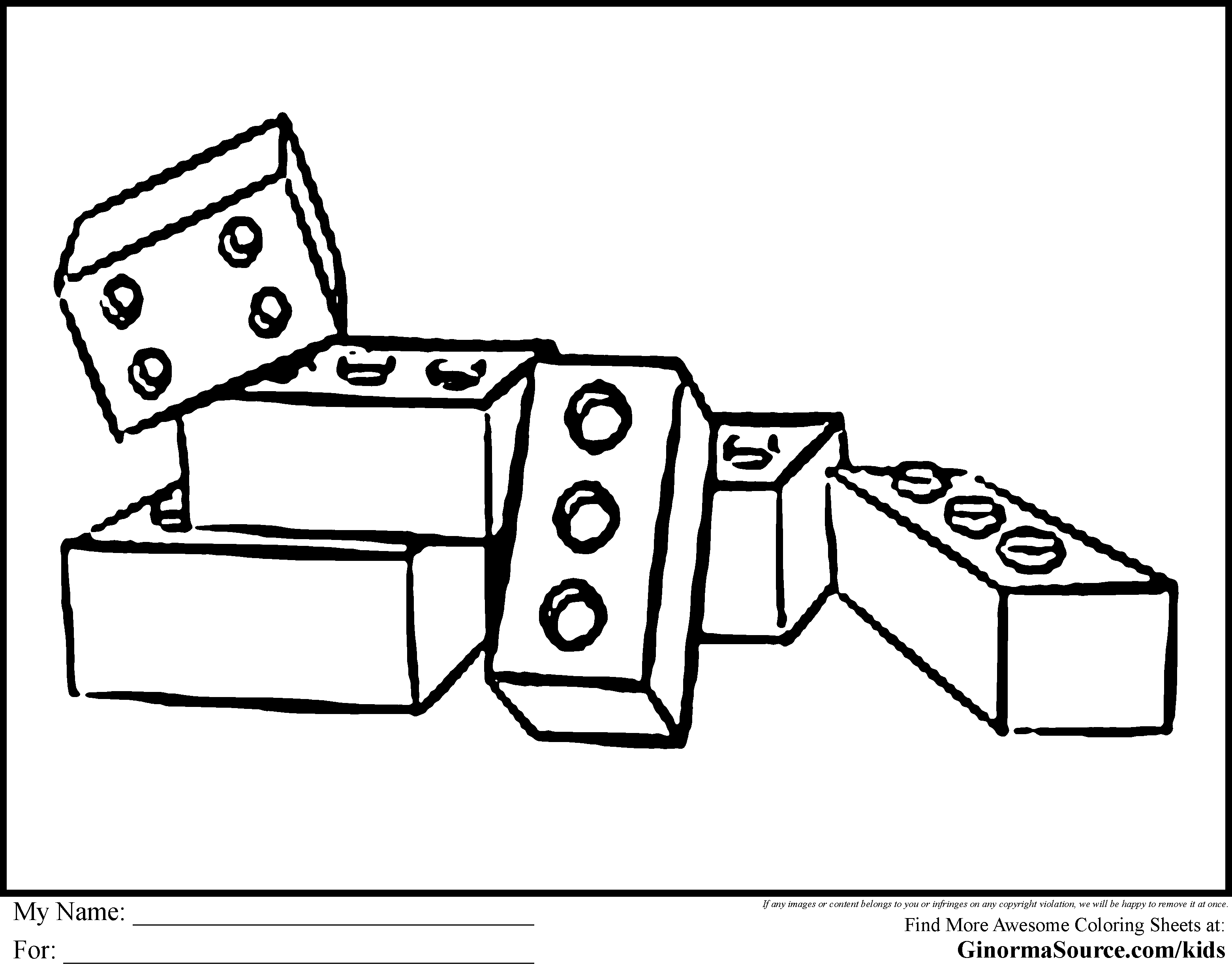 Block clipart coloring page, Block coloring page Transparent FREE for