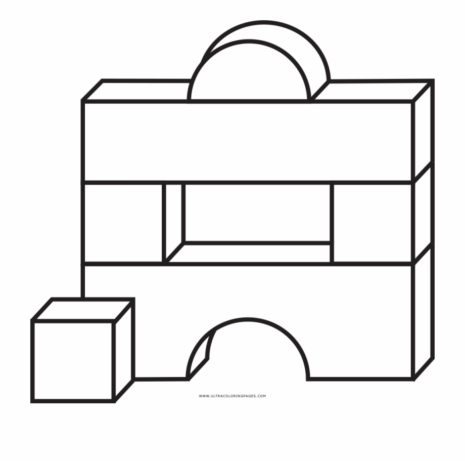 Blocks clipart coloring page, Blocks coloring page Transparent FREE for