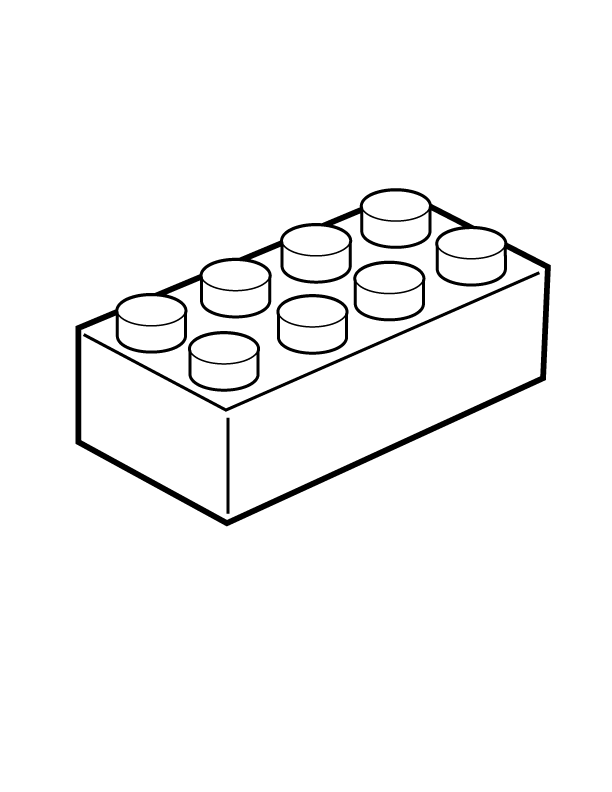 block clipart colouring page