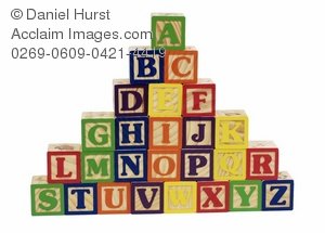 Stock photo of alphabet. Block clipart stack block