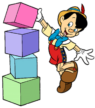 Pinocchio clip art disney. Block clipart stack block