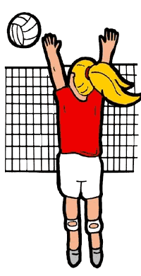 block clipart volleyball