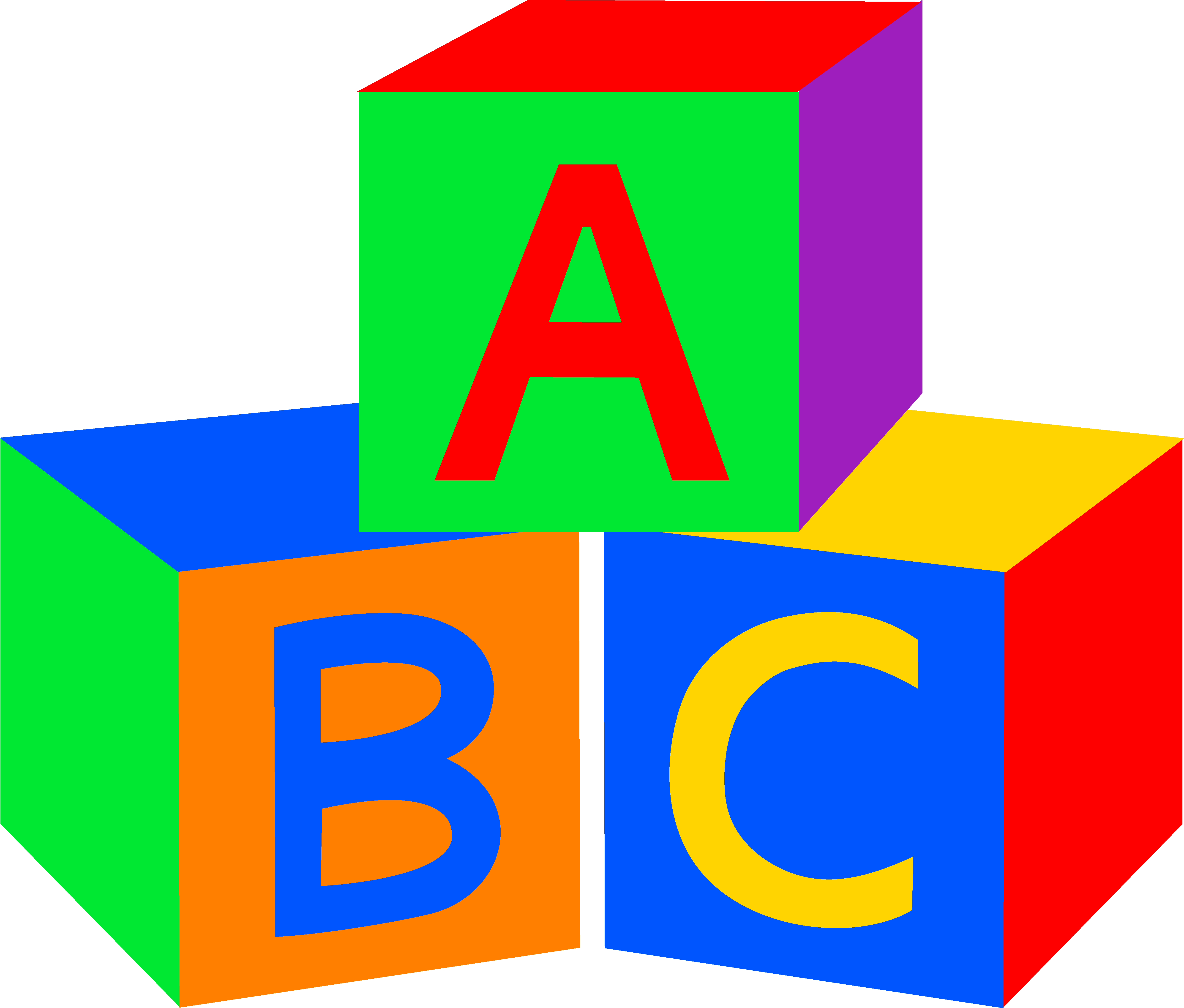 Blocks free . Infant clipart alphabet block