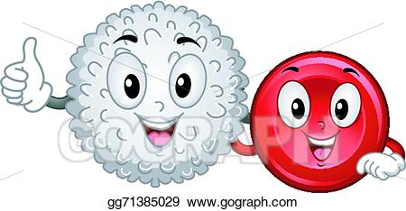 Eps illustration cells mascots. Blood clipart blood cell