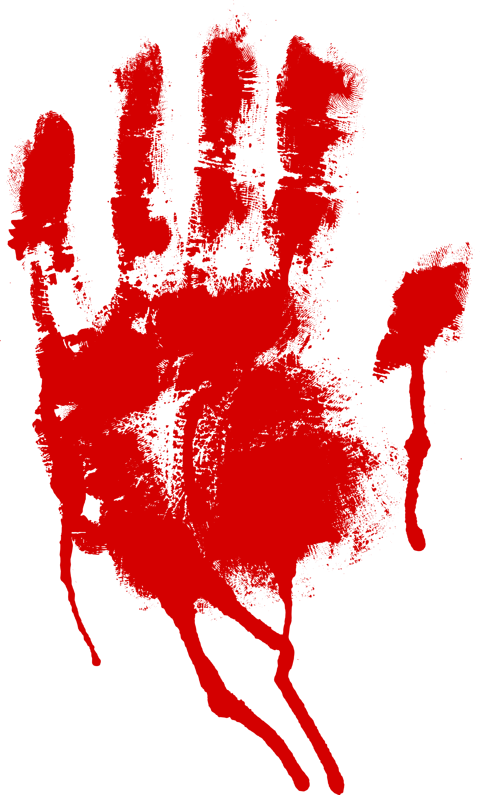  red bloody handprint. Blood hand png