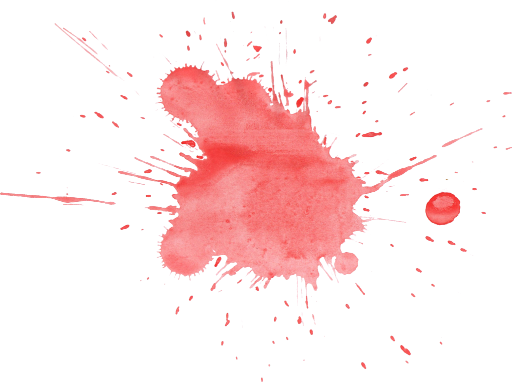  red watercolor splatter. Blood stain png