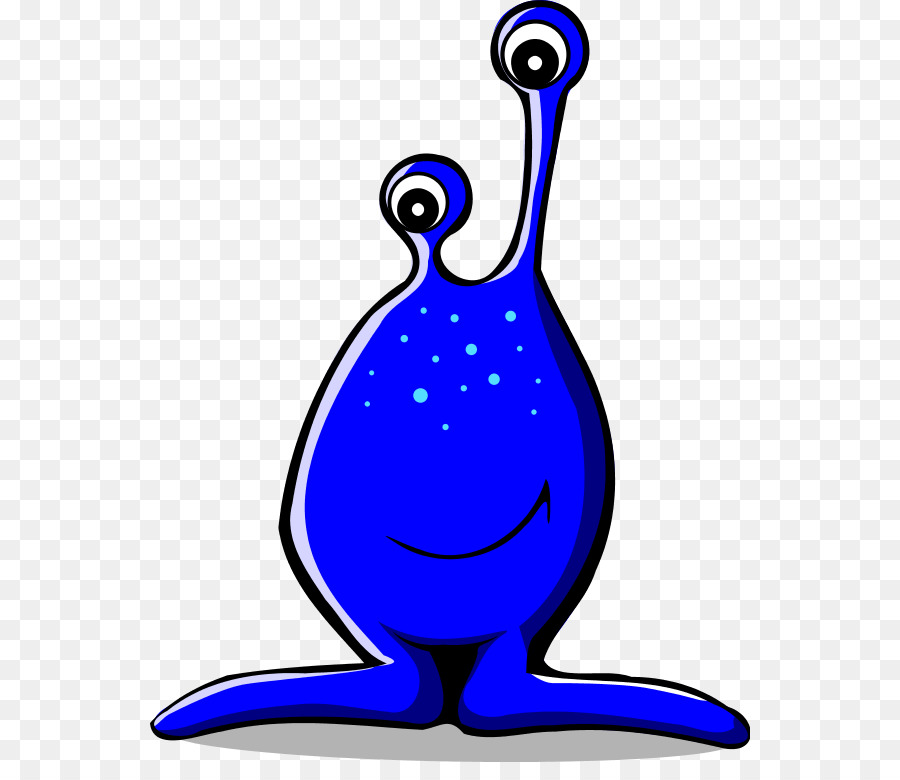 blue clipart alien