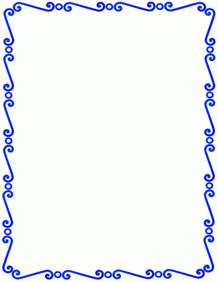 blue clipart borders