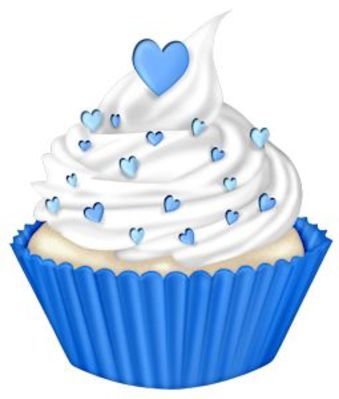 cupcake clipart blue