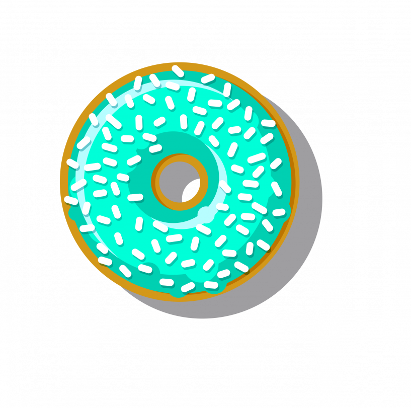 donuts clipart blue