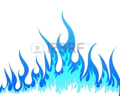 blue clipart fire