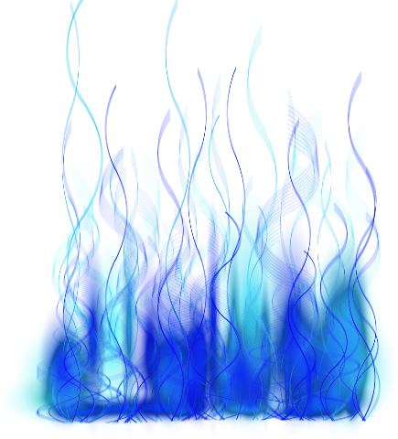 blue clipart fire