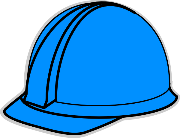 blue clipart hard hat
