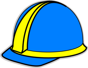 blue clipart hard hat