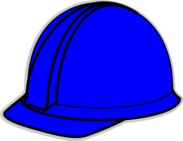 Blue hard hat