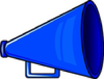 megaphone clipart blue