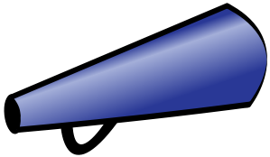 blue clipart megaphone