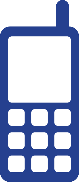 blue clipart mobile phone