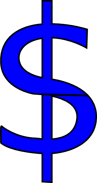 money clipart blue