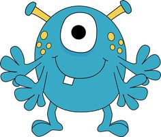 blue clipart monsters