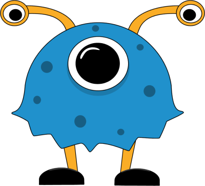 blue clipart monsters