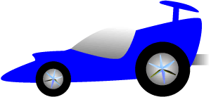 blue clipart race car