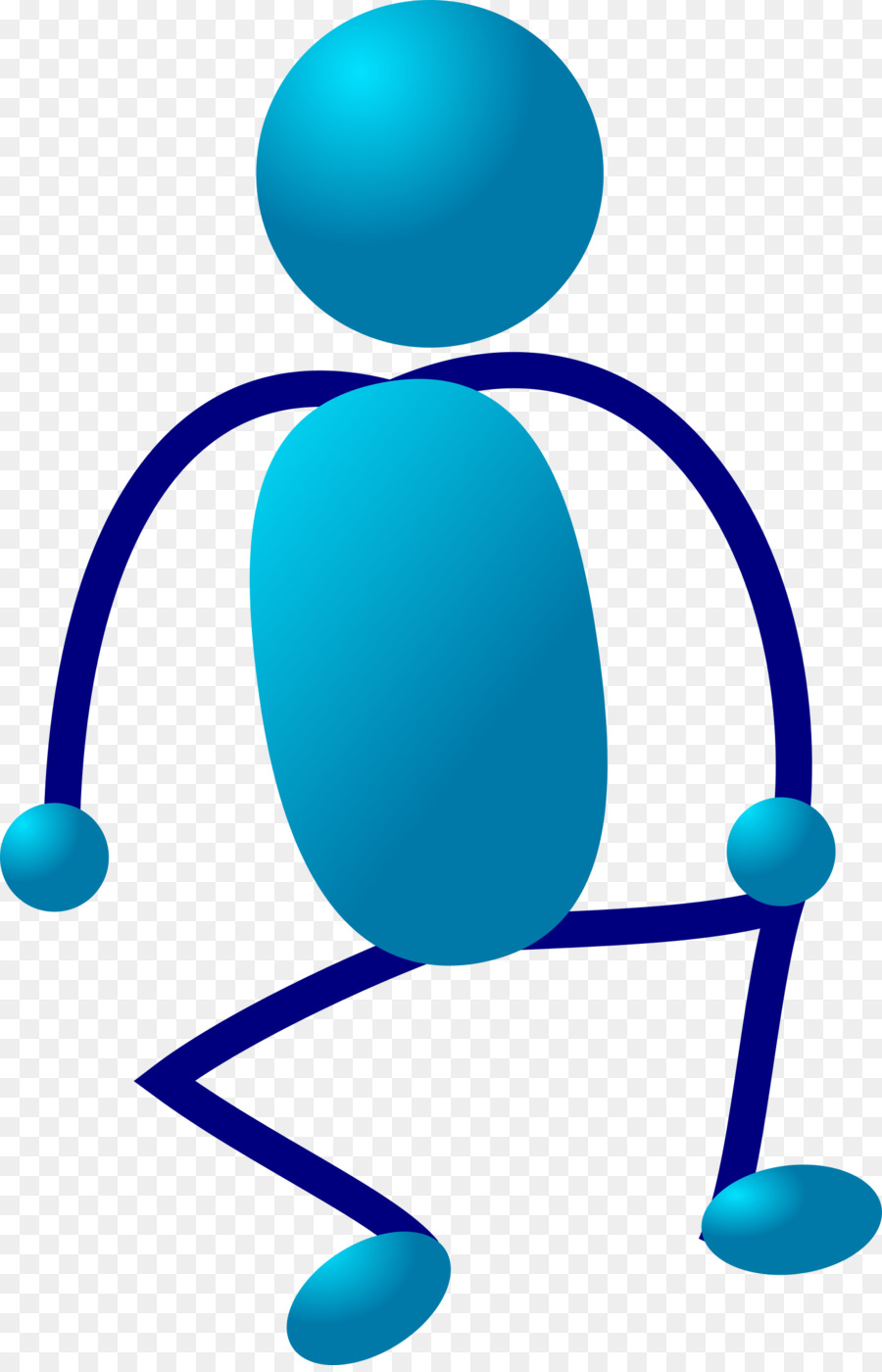 blue clipart stick figure