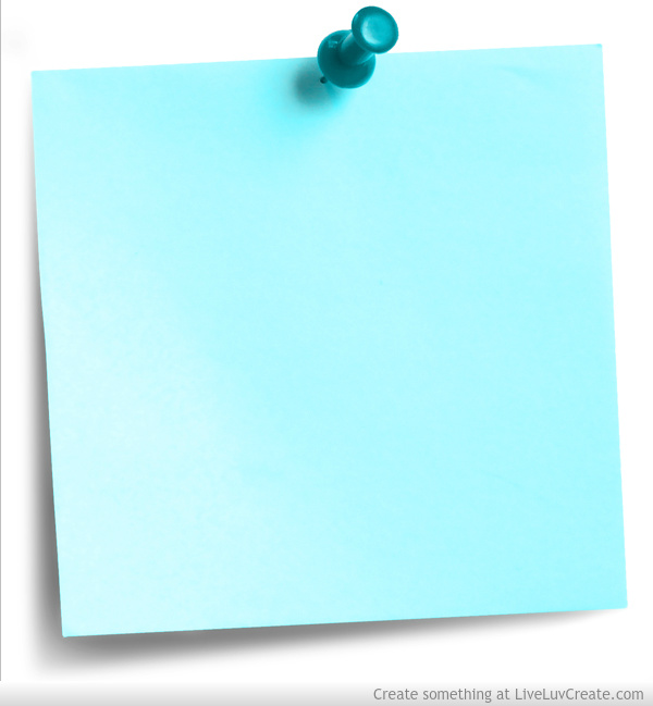 blue clipart sticky note