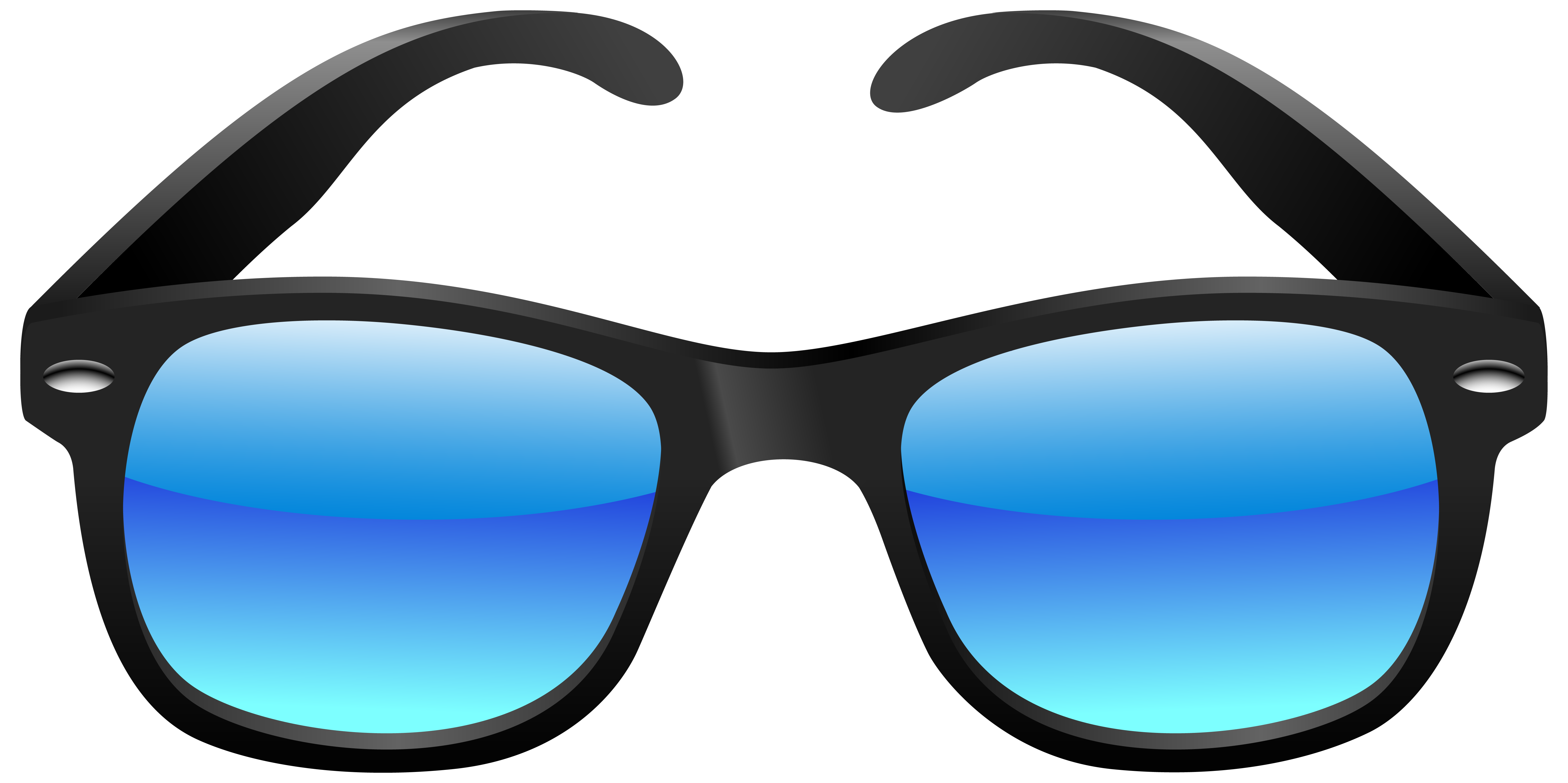 Clipart glasses glass frame. Black and blue sunglasses