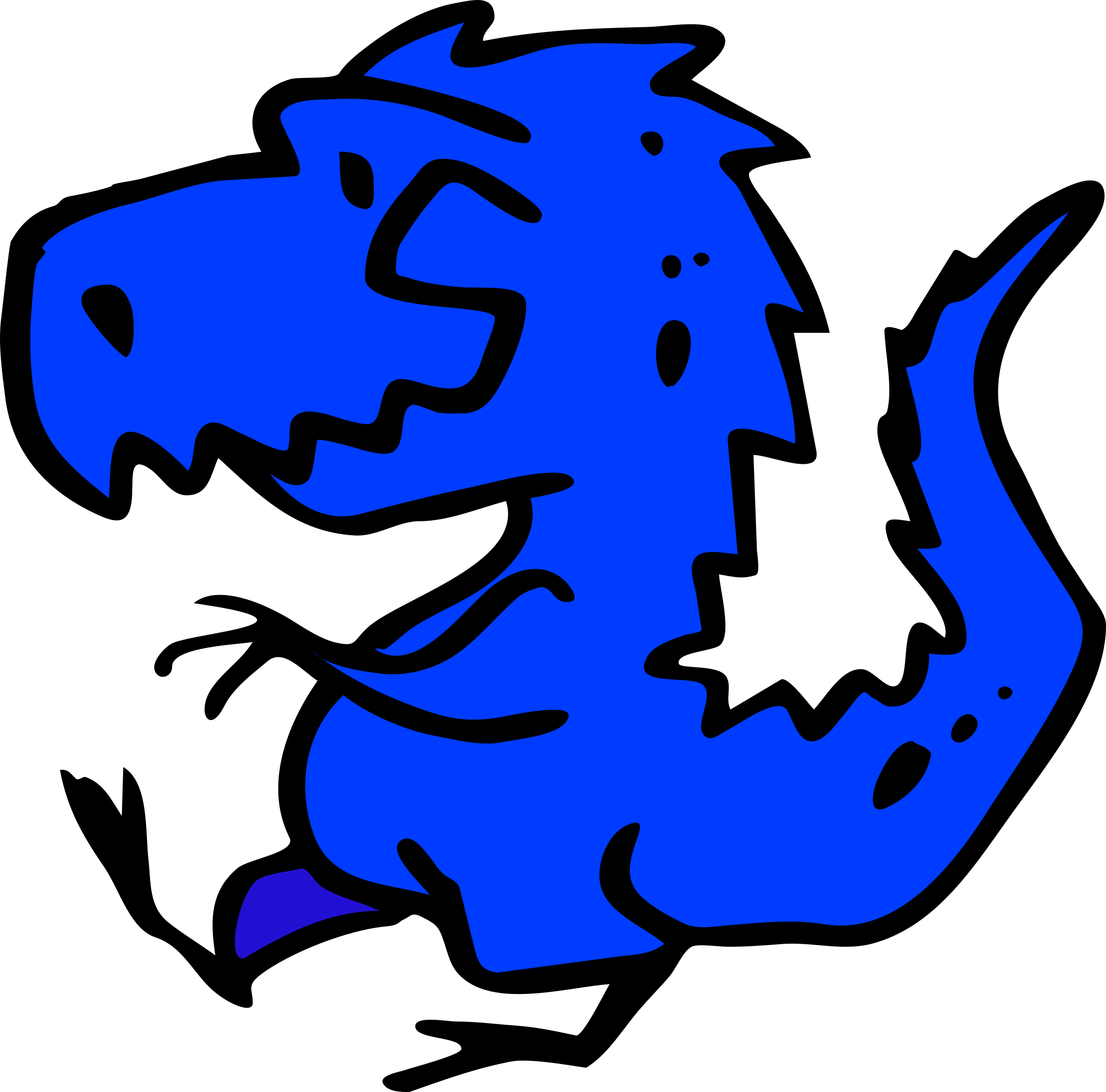 Microsoft clipart worksheet. Blue dinosaur big image