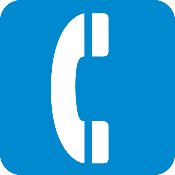 blue clipart telephone