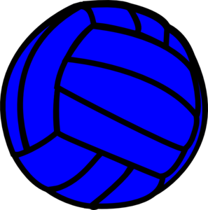 blue clipart volleyball