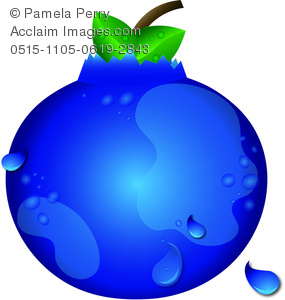 Clip art image of. Blueberry clipart cute