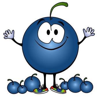 blueberries clipart happy