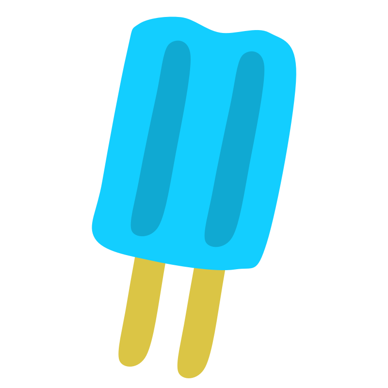 Pencil and in color. Blueberry clipart popsicle
