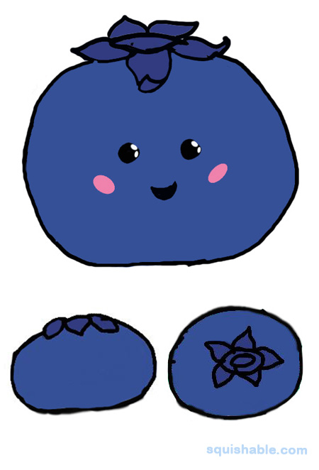 Squishable com an fuzzy. Blueberry clipart adorable