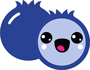 Blueberry clipart emoji. Amazon com happy colorful