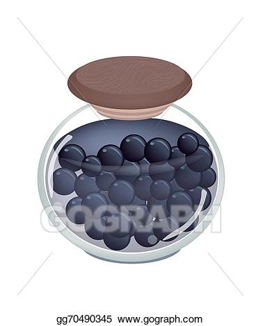 Blueberry clipart fresh. Drawing a jar of