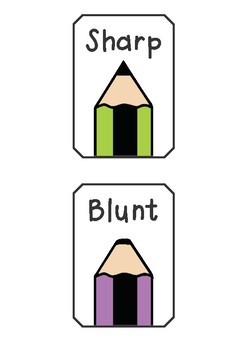 Blunt clipart sharp. Pencils label by miss
