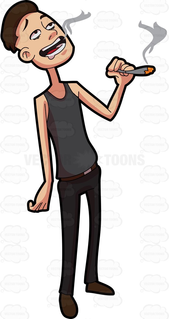 Joint a man smoking. Blunt clipart smoke