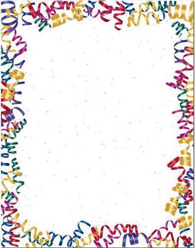 Birthday border clip art. Boarder clipart confetti