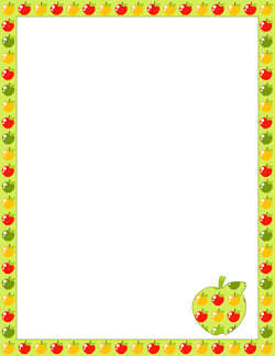 Free food borders clip. Apples clipart frame