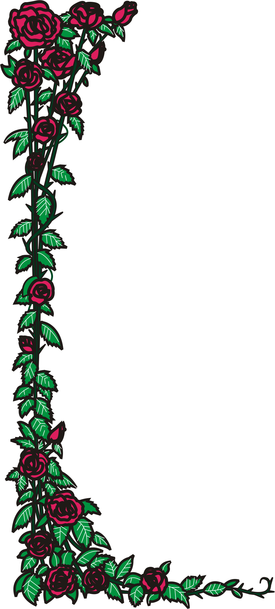 Boarder clipart rose. Border panda free images