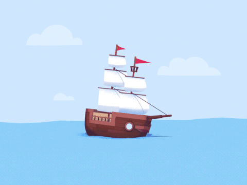 Boat clipart animation. C d ship gif
