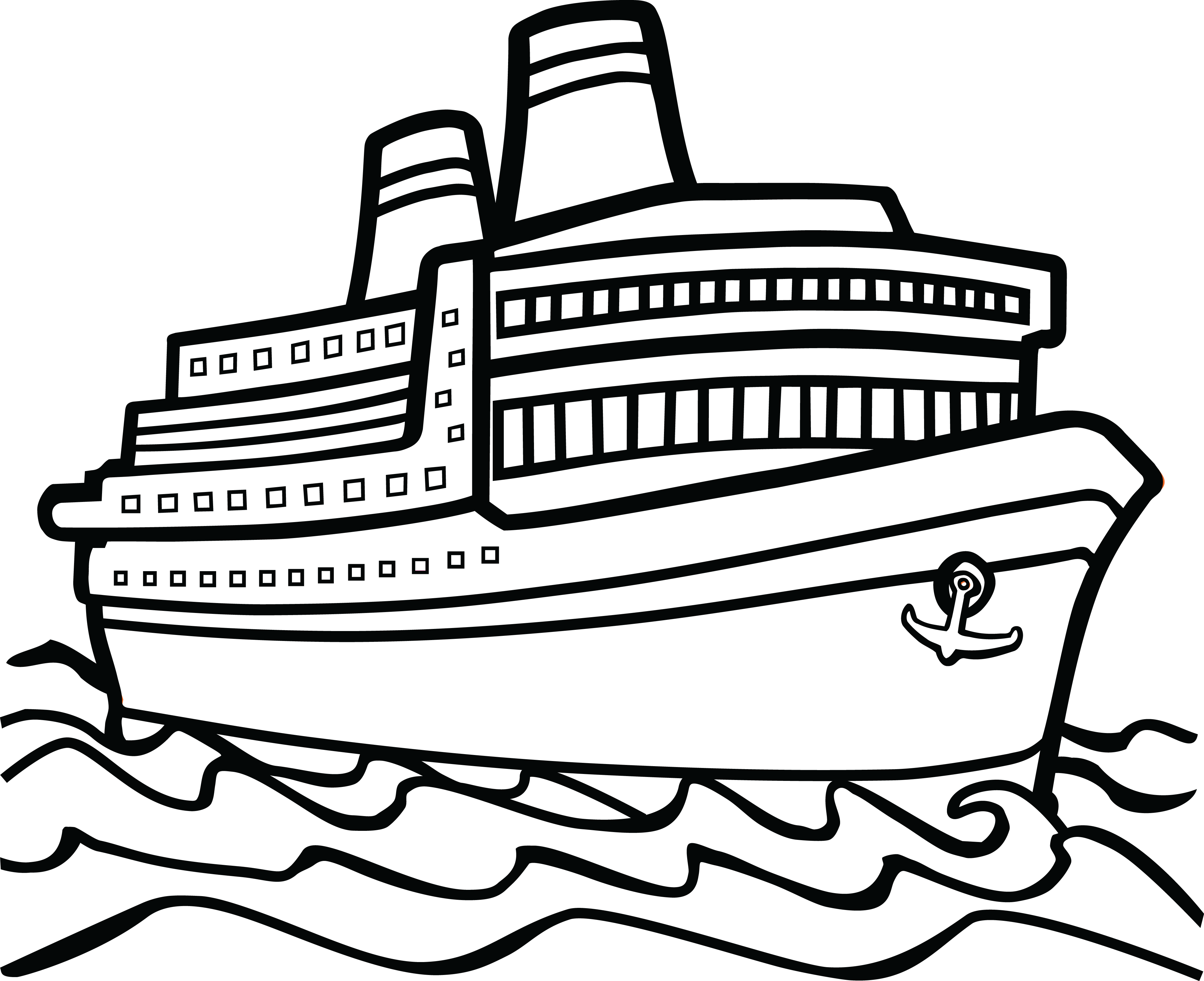 Top free of cruise. Boat clipart black and white